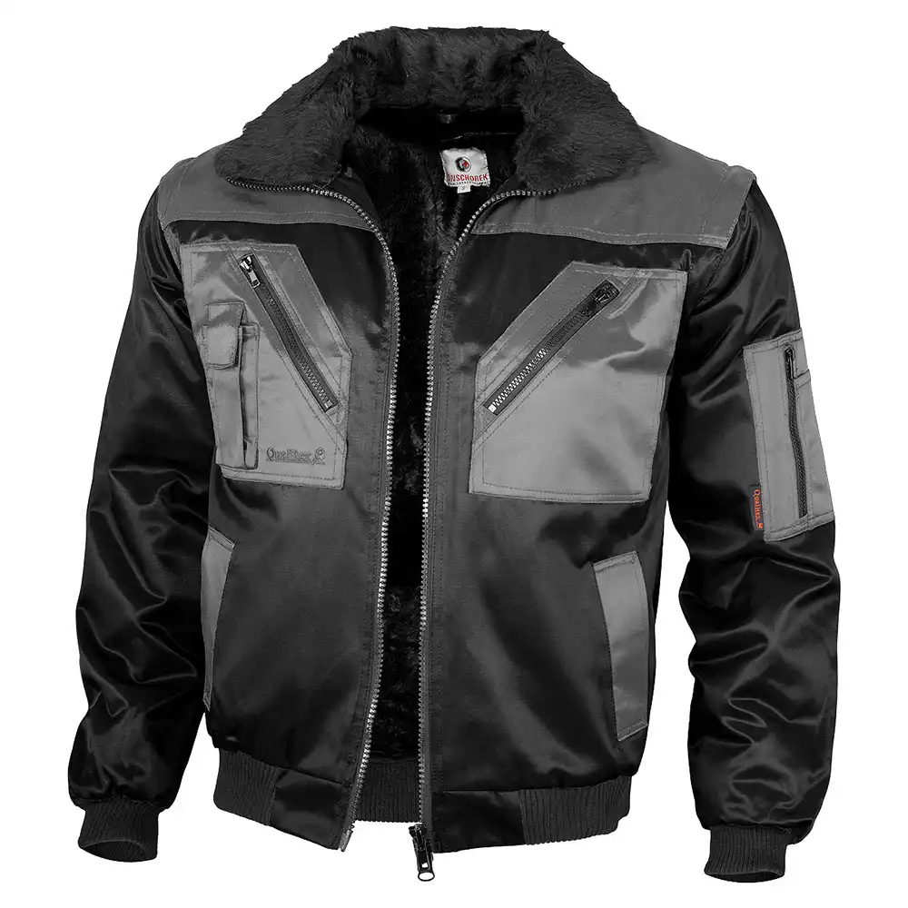 Pilotenjacke 4in1 mehrfarbig in schwarz/grau, XL - Bild 1