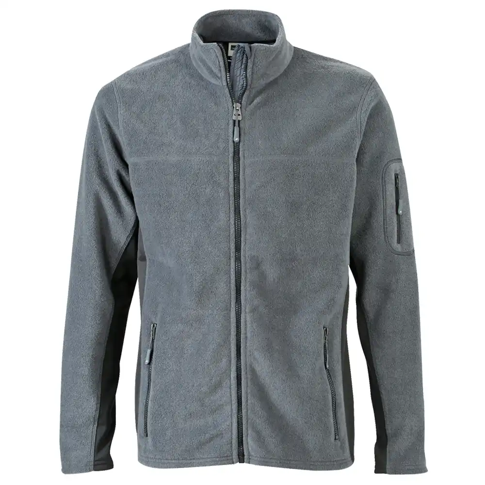 Fleecejacke "JN842" in carbon/black, XL - Bild 1