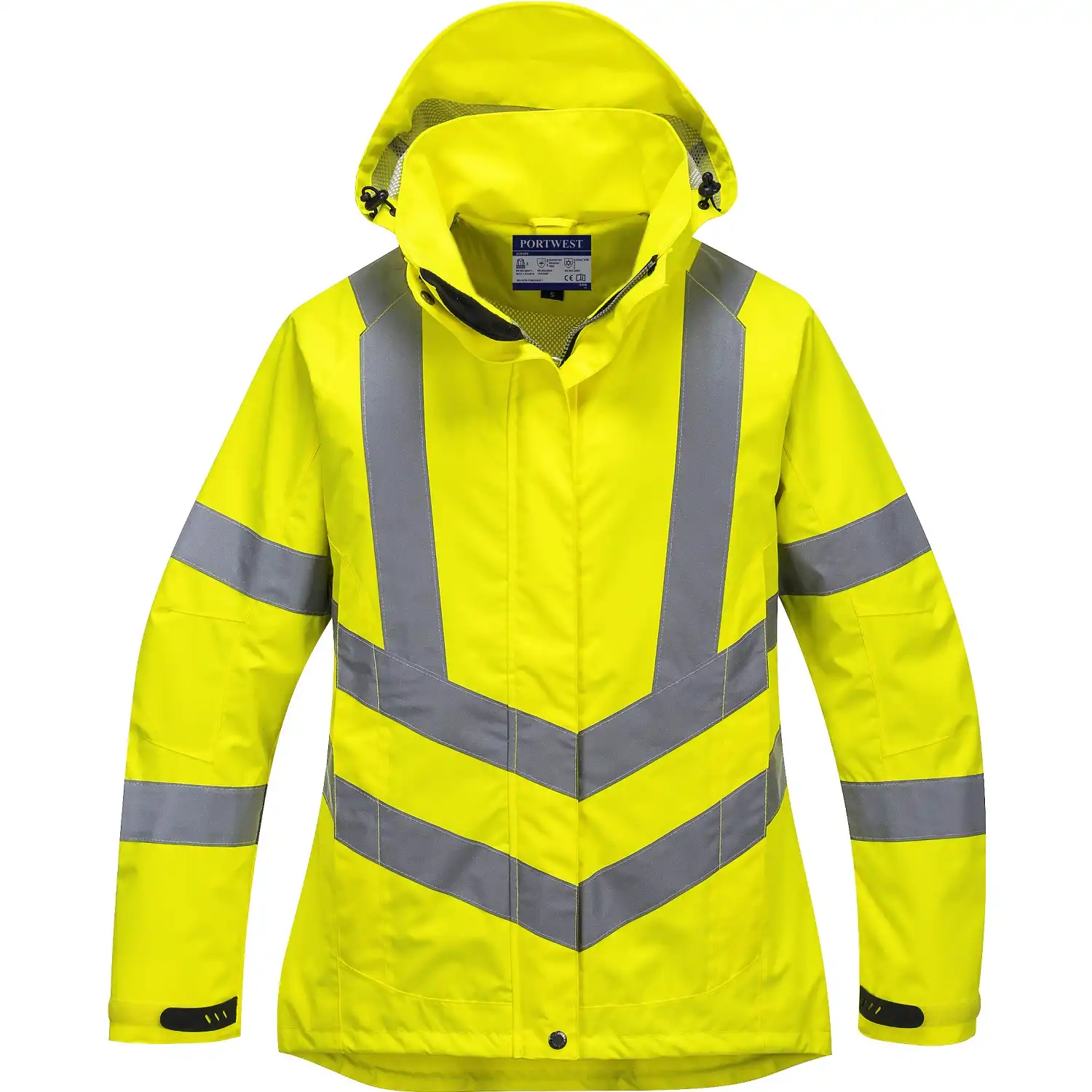 Damen Warnschutz-Regenjacke "LW70" in gelb, M - Thumbnail 1