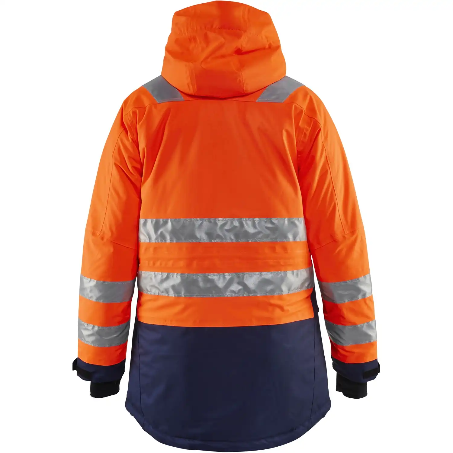 Damen Warnschutz Winterparka "4472" in orange/marine, 3XL - Thumbnail 2