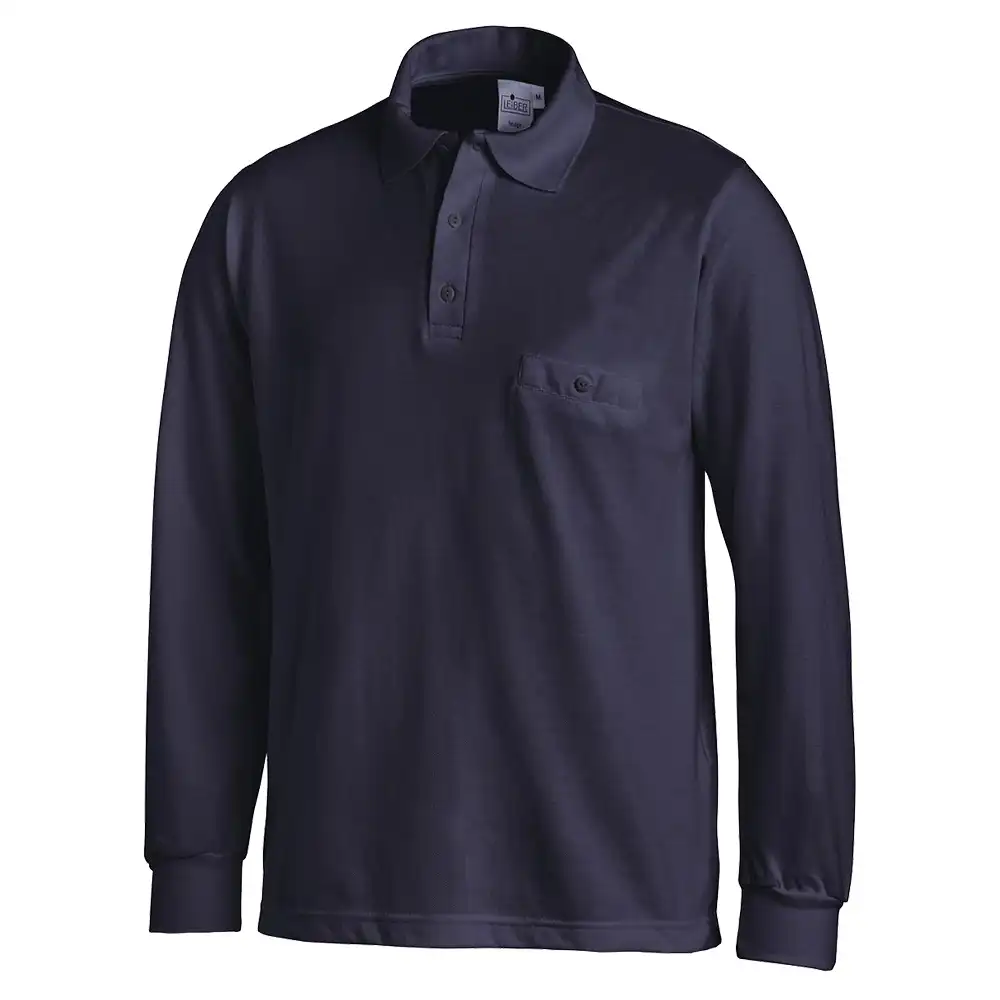 Langarm-Poloshirt "08/841" in marine, L - Bild 1