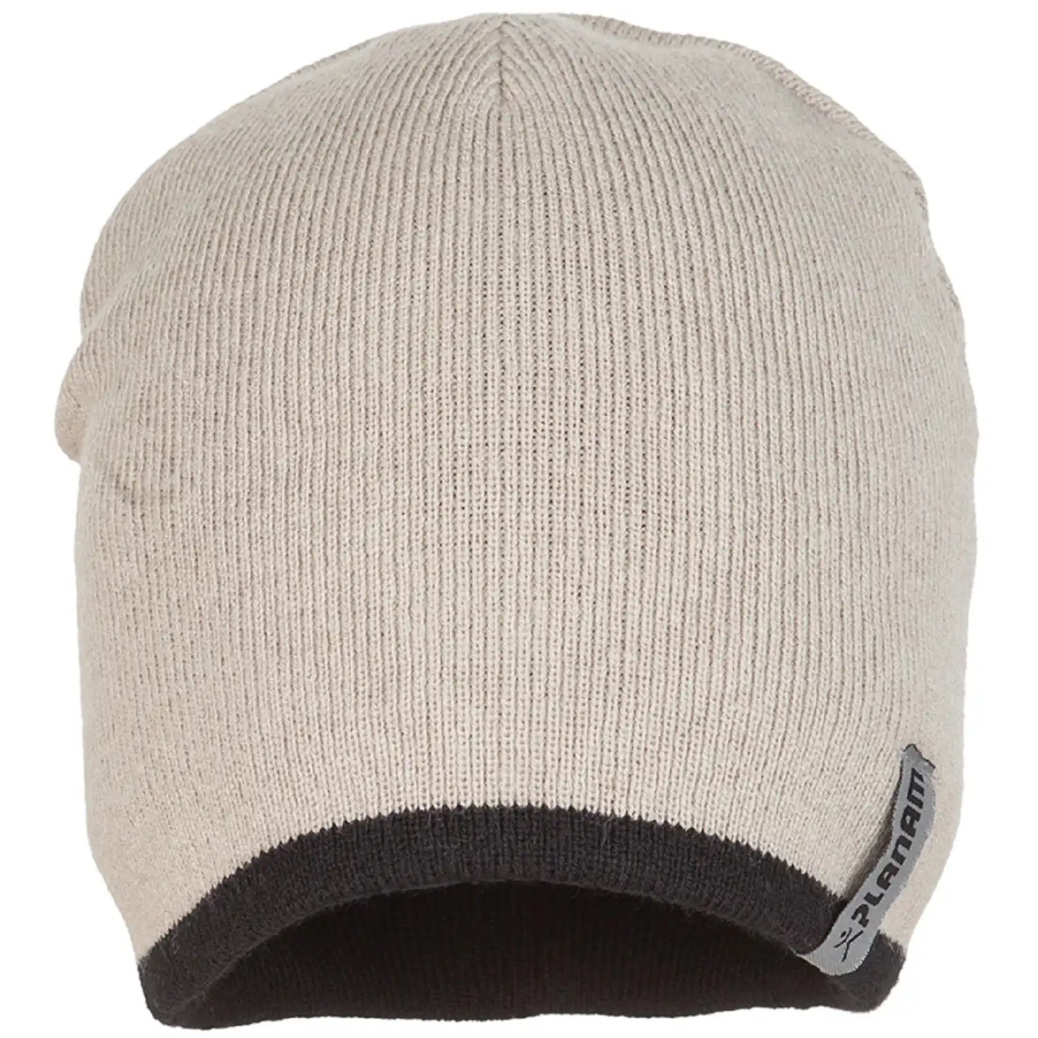Strickmütze 2-farbig in beige/schwarz - Bild 1
