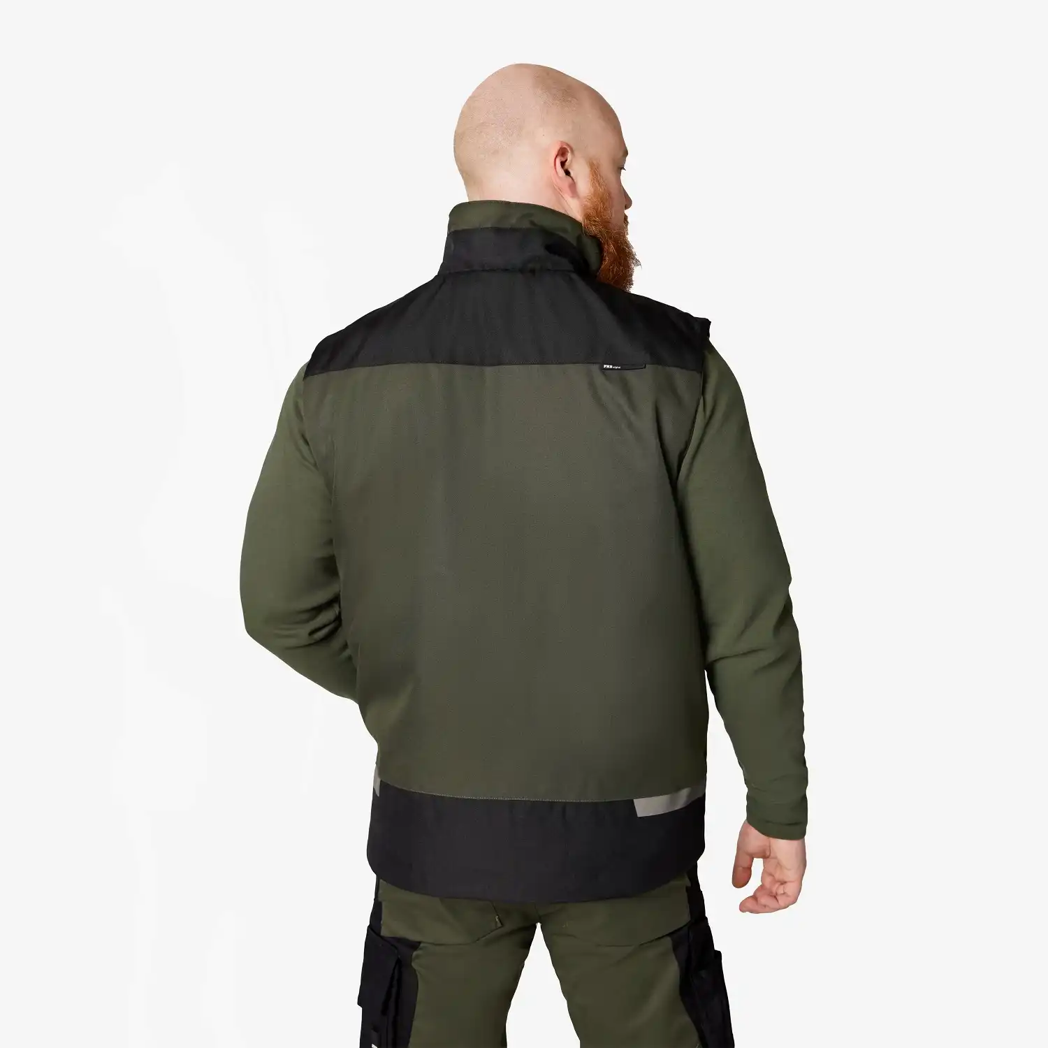 Softshell Arbeitsweste "HAUKE" in oliv/schwarz, L - Thumbnail 2