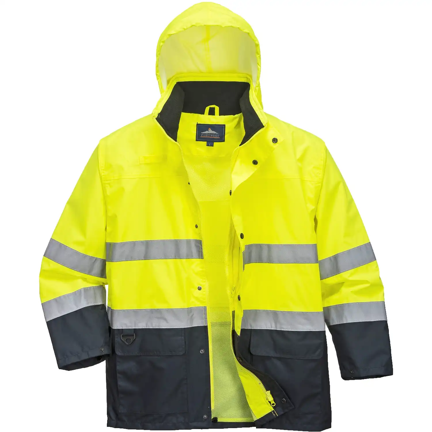 Warnschutz Regenjacke "S166" Traffic gelb in L - Bild 1