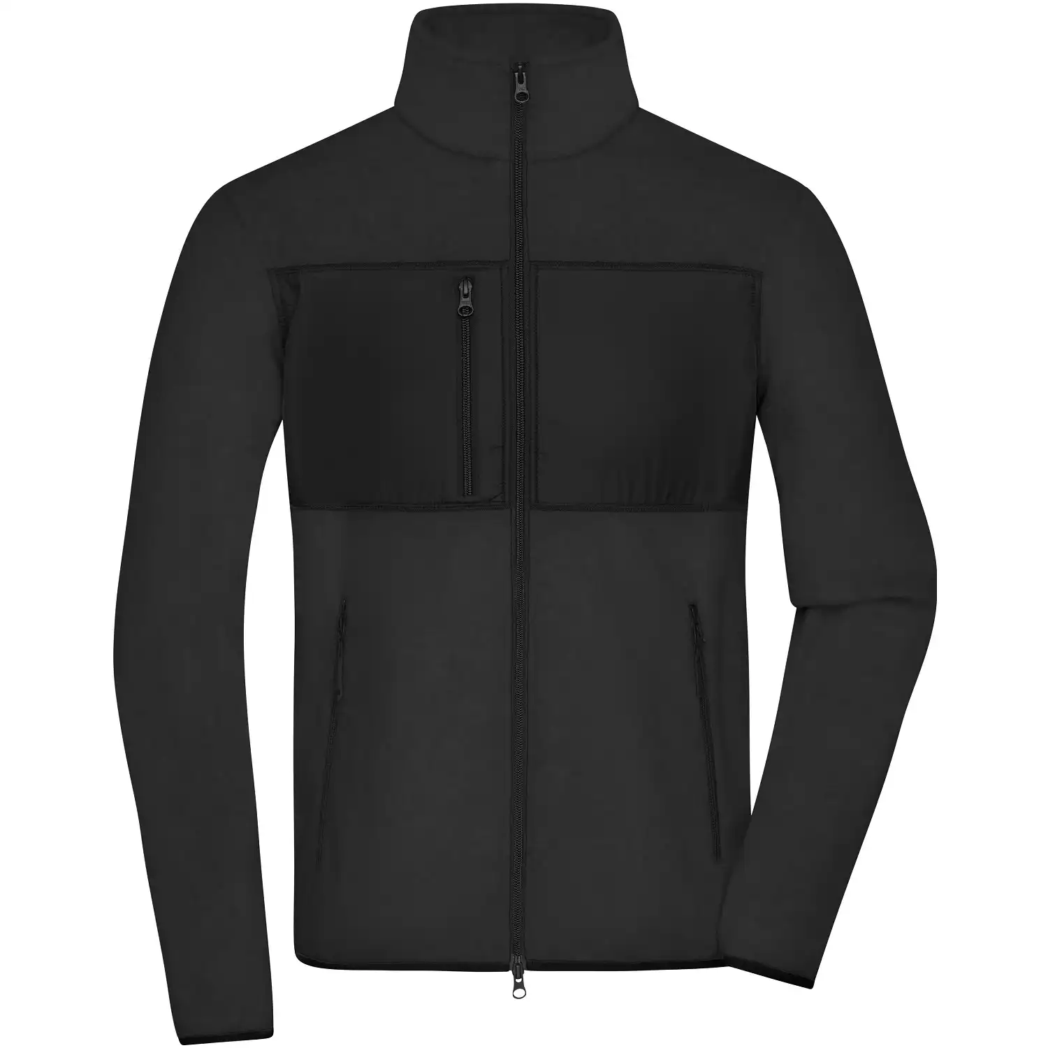 Fleecejacke "JN1312" in black/black, L - Thumbnail 1