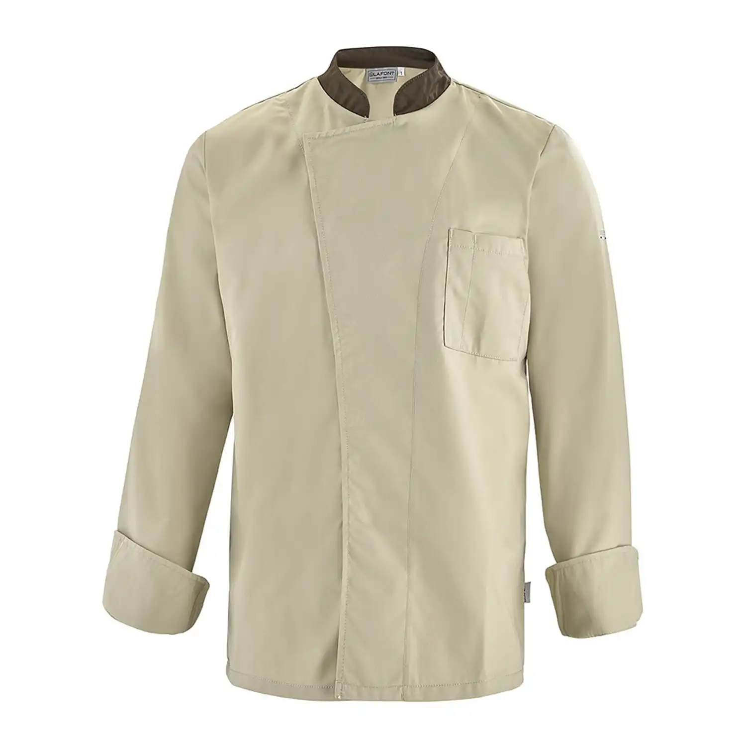 Herren Kochjacke "CABBAGE" in beige, L - Thumbnail 1