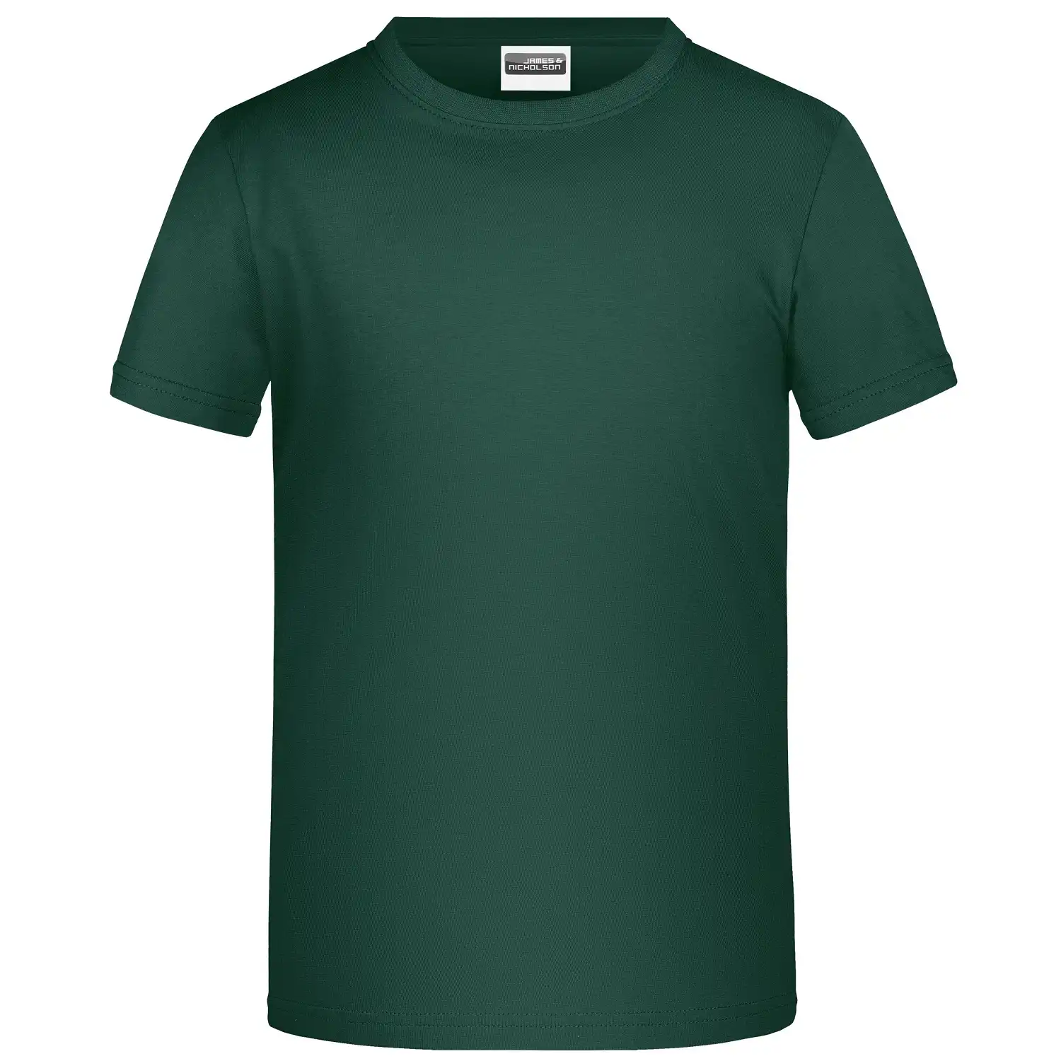 Kinder Basic T-Shirt Jungen "JN745" in dark-green, XS - Bild 1