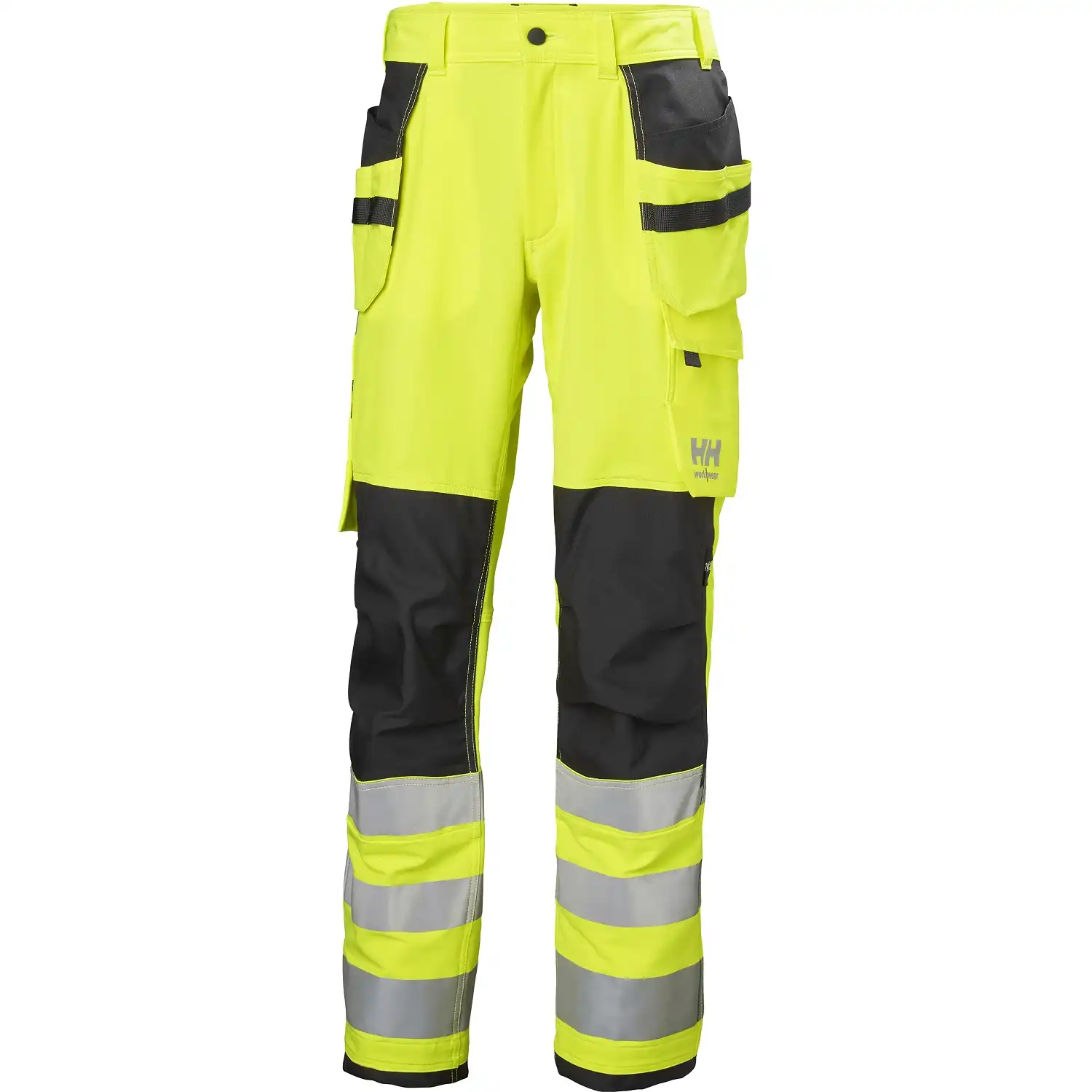 Warnschutz Handwerkerhose ALNA 4X Kl2 in gelb/schwarz, C44 - Thumbnail 1