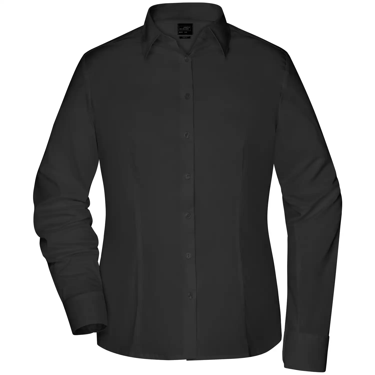 Damen Business Bluse "JN645" Slim Fit in black, L - Bild 1