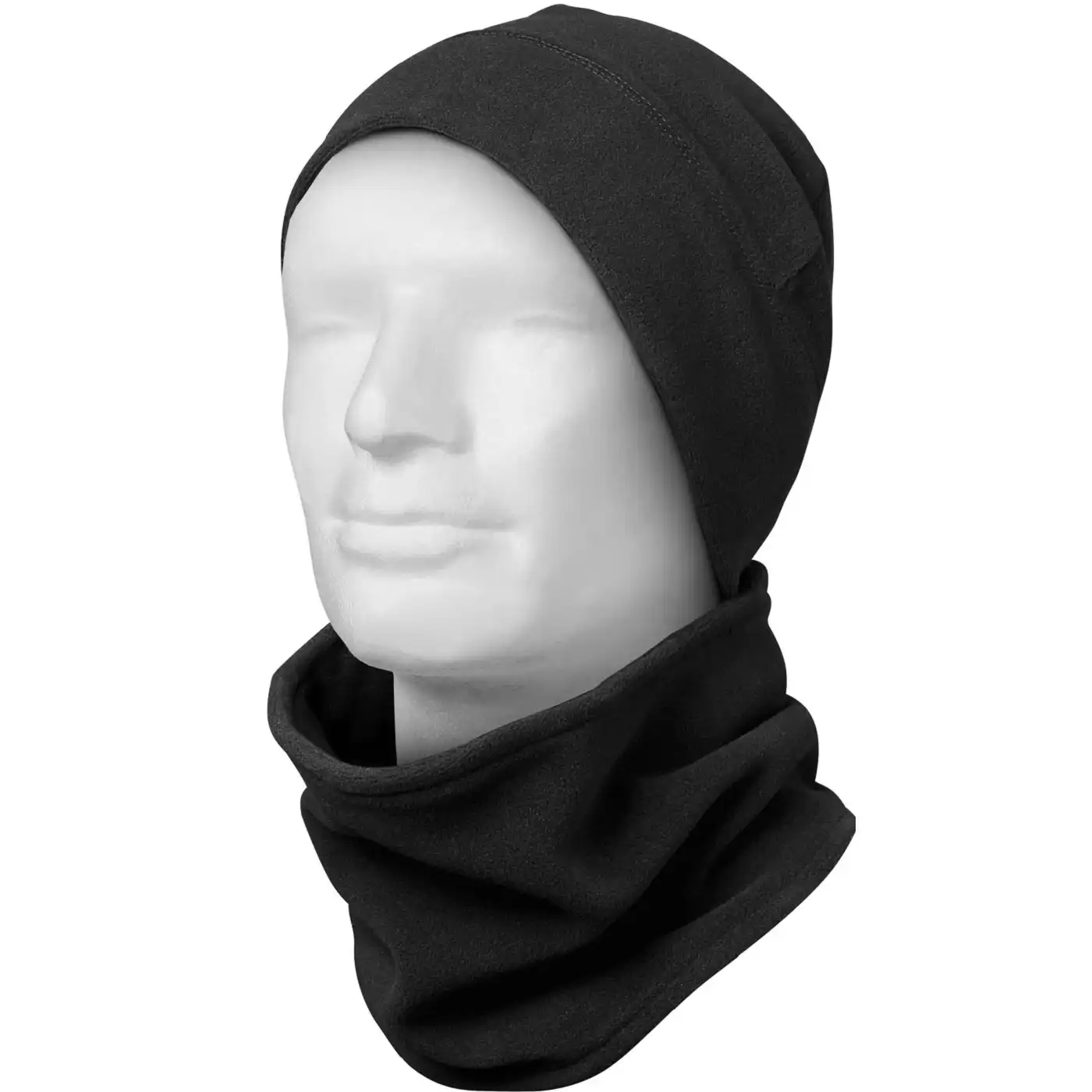 Fleece-Set Mütze und Schal "KEDRO"  schwarz - Bild 1