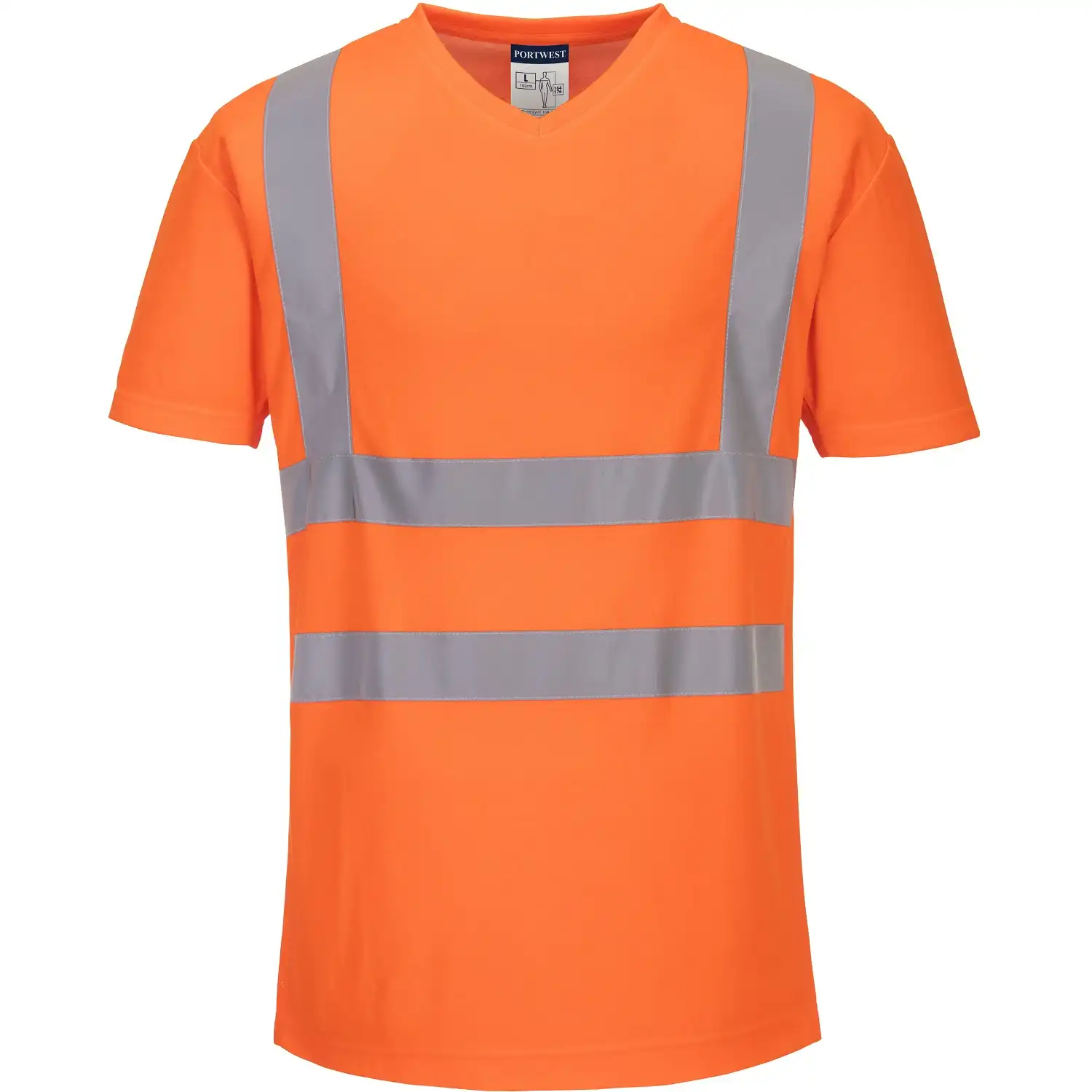 Warnschutz T-Shirt "S179" in Orange, L - Thumbnail 1