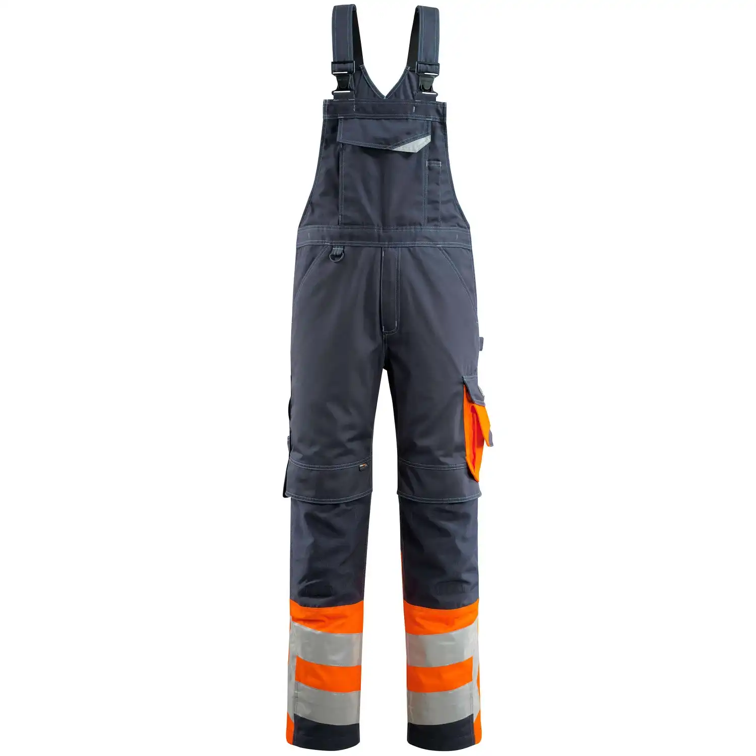 Warnschutz Latzhose "SUNDERLAND" Safe Supreme in schwarzblau/orange, 76C46 (EU 23) - Bild 1