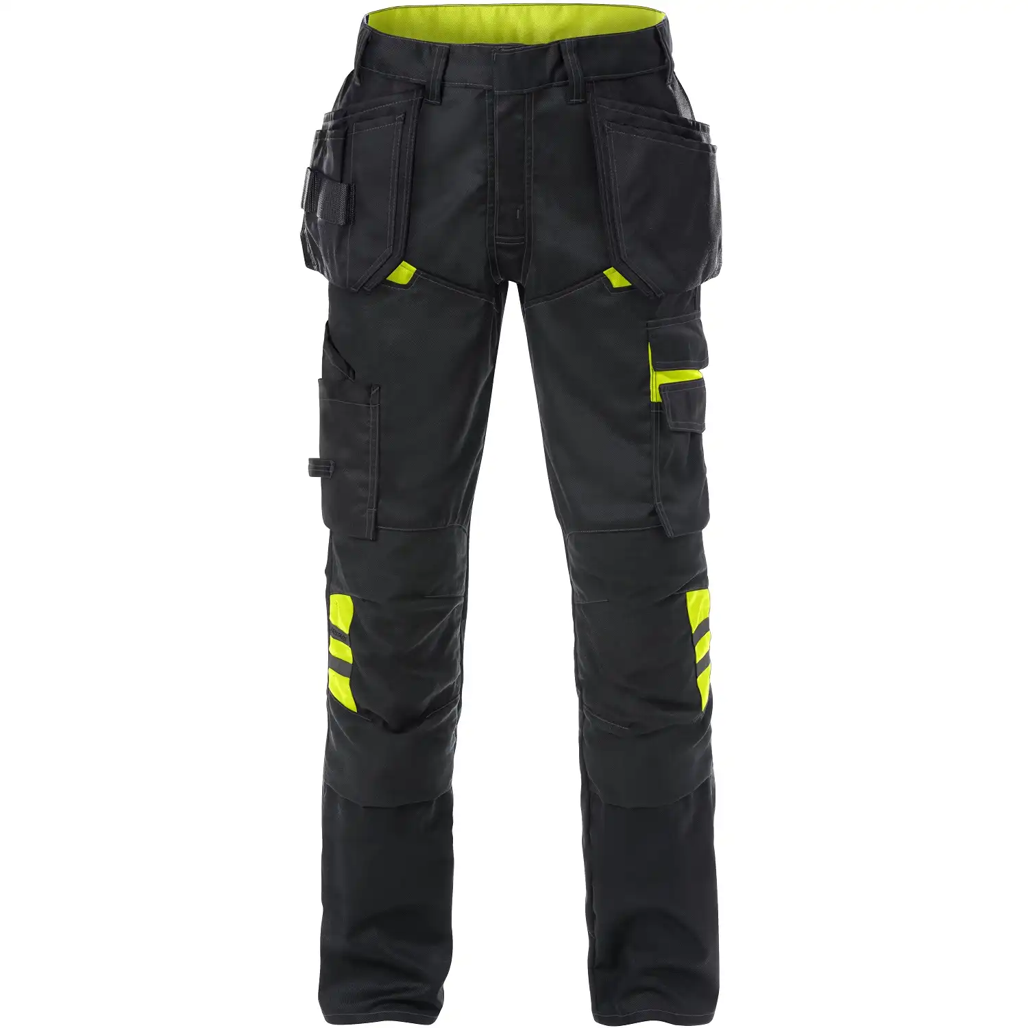 Stretch Handwerkerhose "2595 STFP" Skarup in schwarz/gelb, D120 - Thumbnail 1
