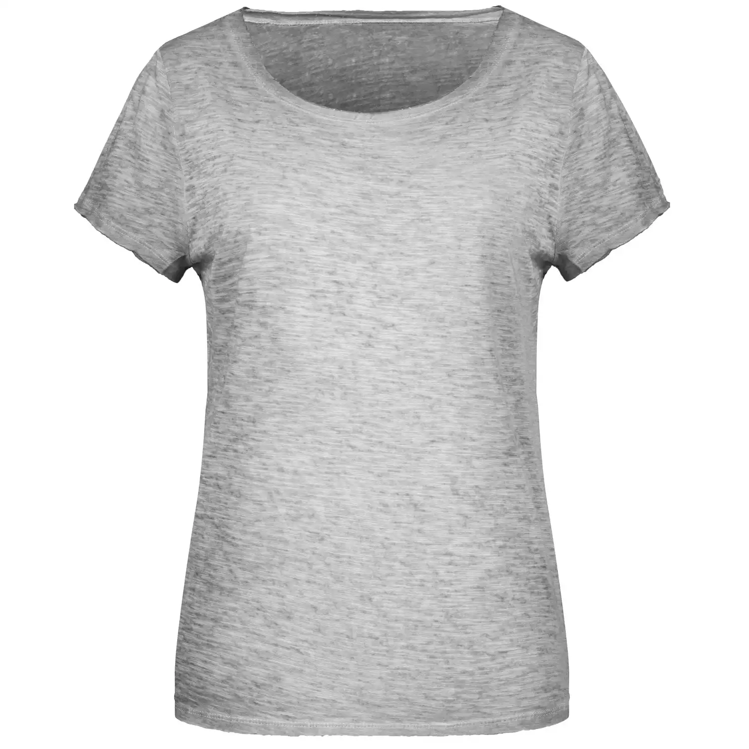 Damen Slub T-Shirt "8015" in light-grey, L - Bild 1