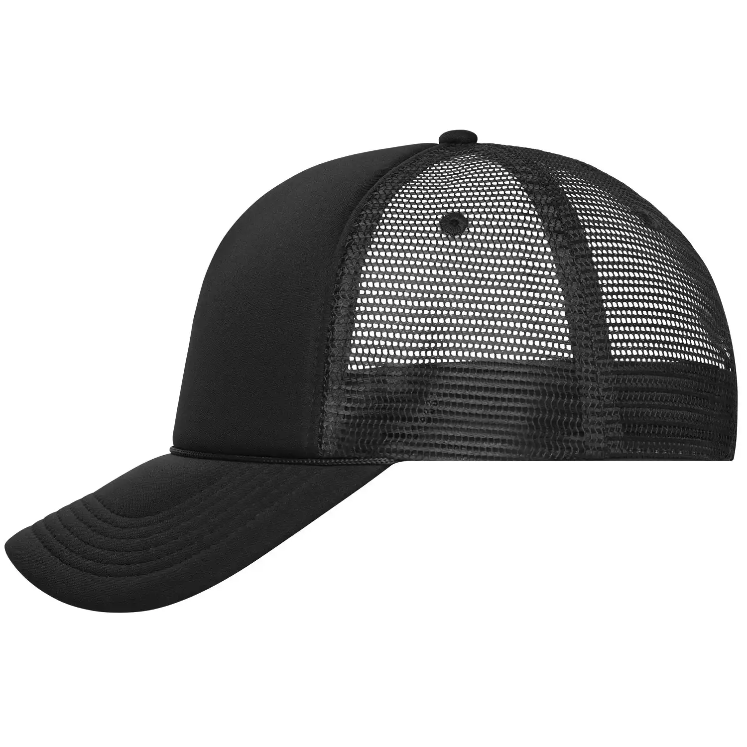 Mesh Basecap "MB6550" Retro in schwarz/schwarz - Bild 1