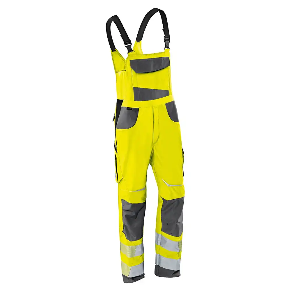 Warnschutz Latzhose "REFLECTIQ" in warngelb/anthrazit, 102 - Bild 1