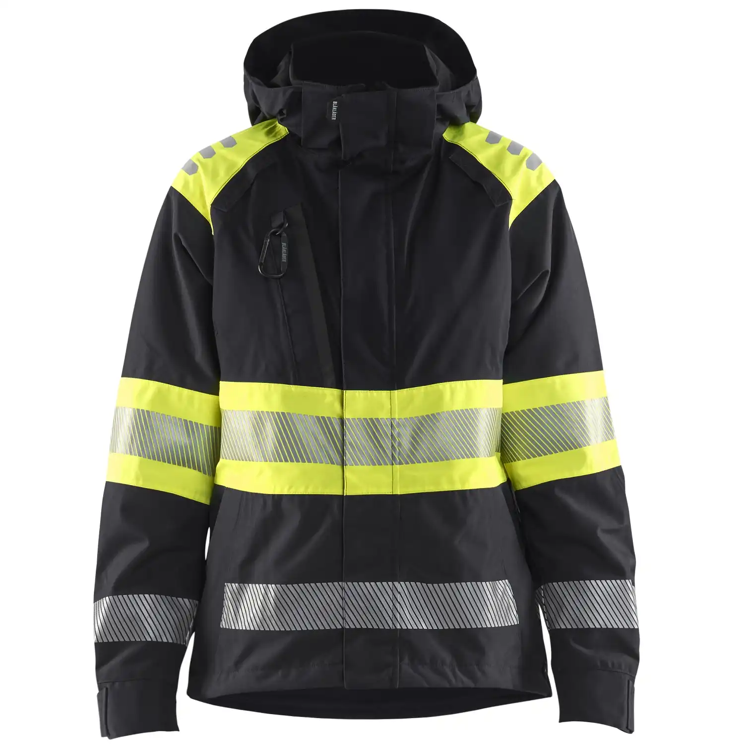 Damen Warnschutz Regenjacke Kl. 1 "4430" in schwarz/gelb, XL - Thumbnail 1