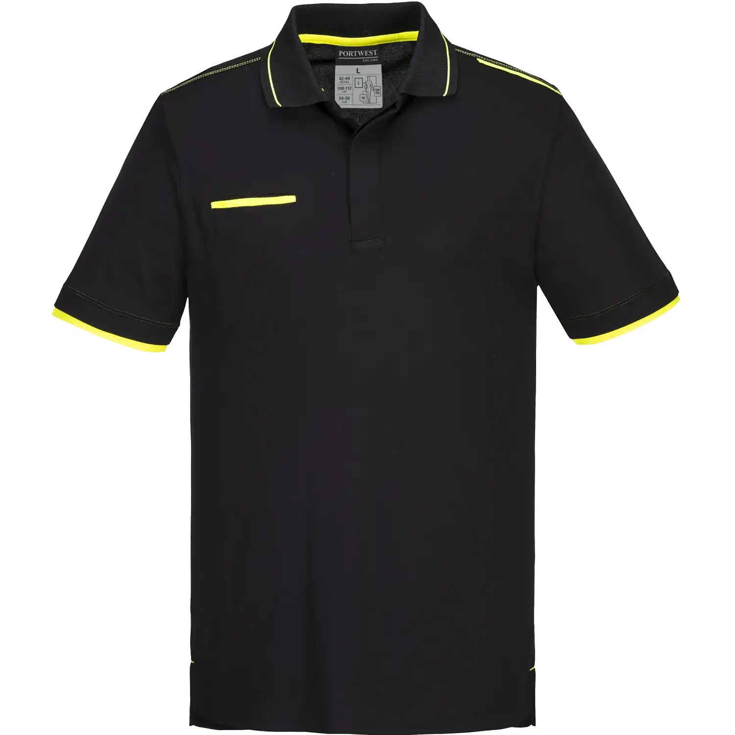 Polo-Shirt "T722" WX3 Eco schwarz in 3XL - Thumbnail 1