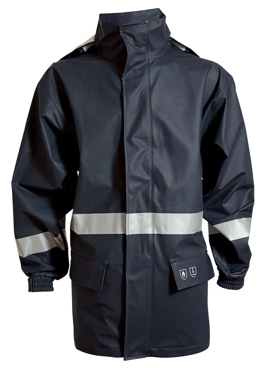 Flammschutz Regenjacke "026350" SecureTech Multinorm marine in XL - Bild 1