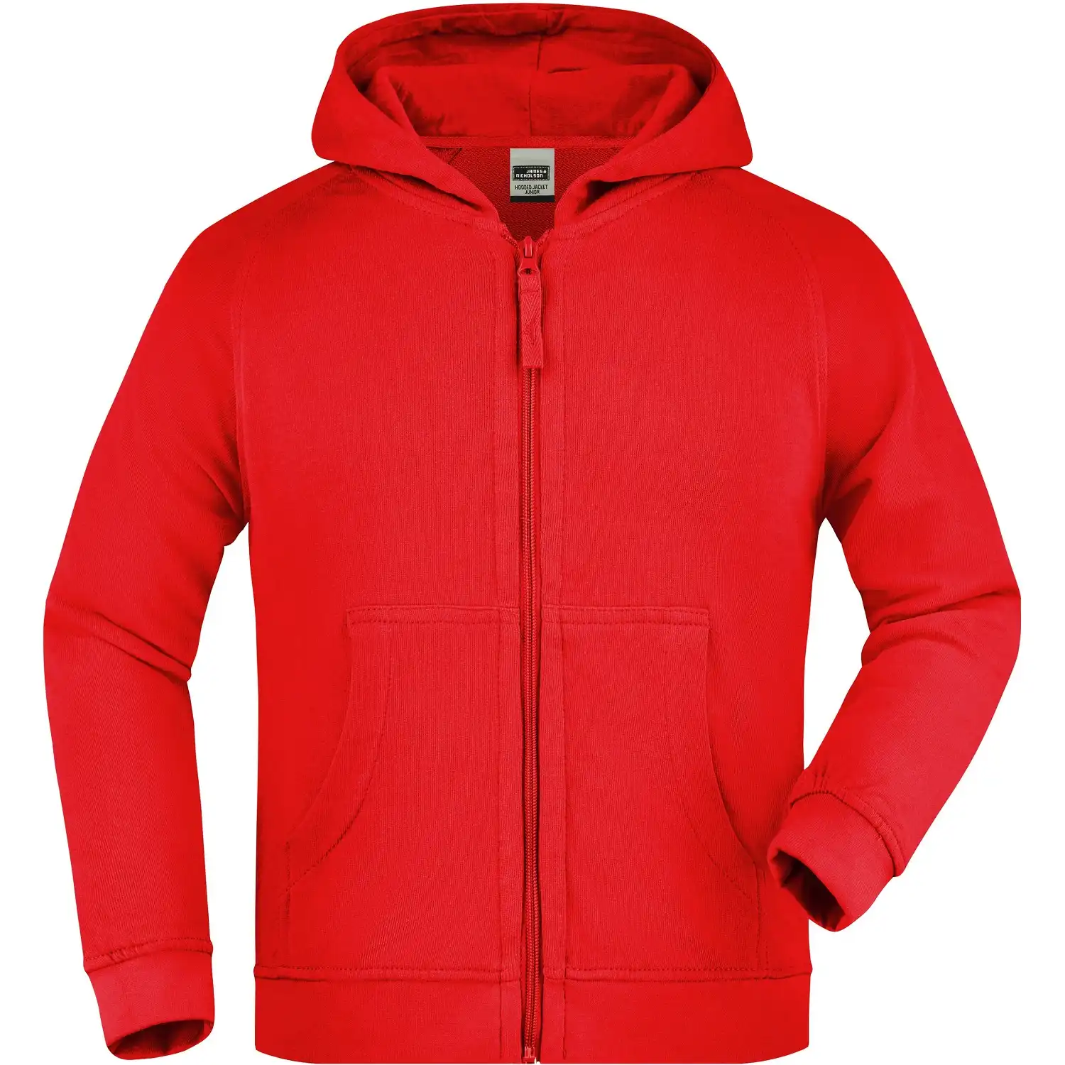 Kinder Kapuzen-Sweatjacke "JN059K"  in red, L - Bild 1