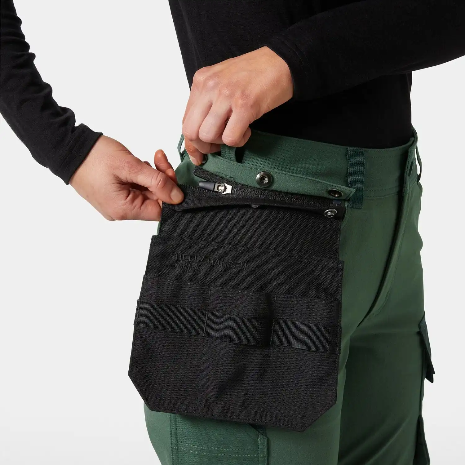 Damen Stretch Bundhose "W LUNA 4X HH CONNECT™" in fichtengrün/dunkel fichtengrün, C40 - Thumbnail 7