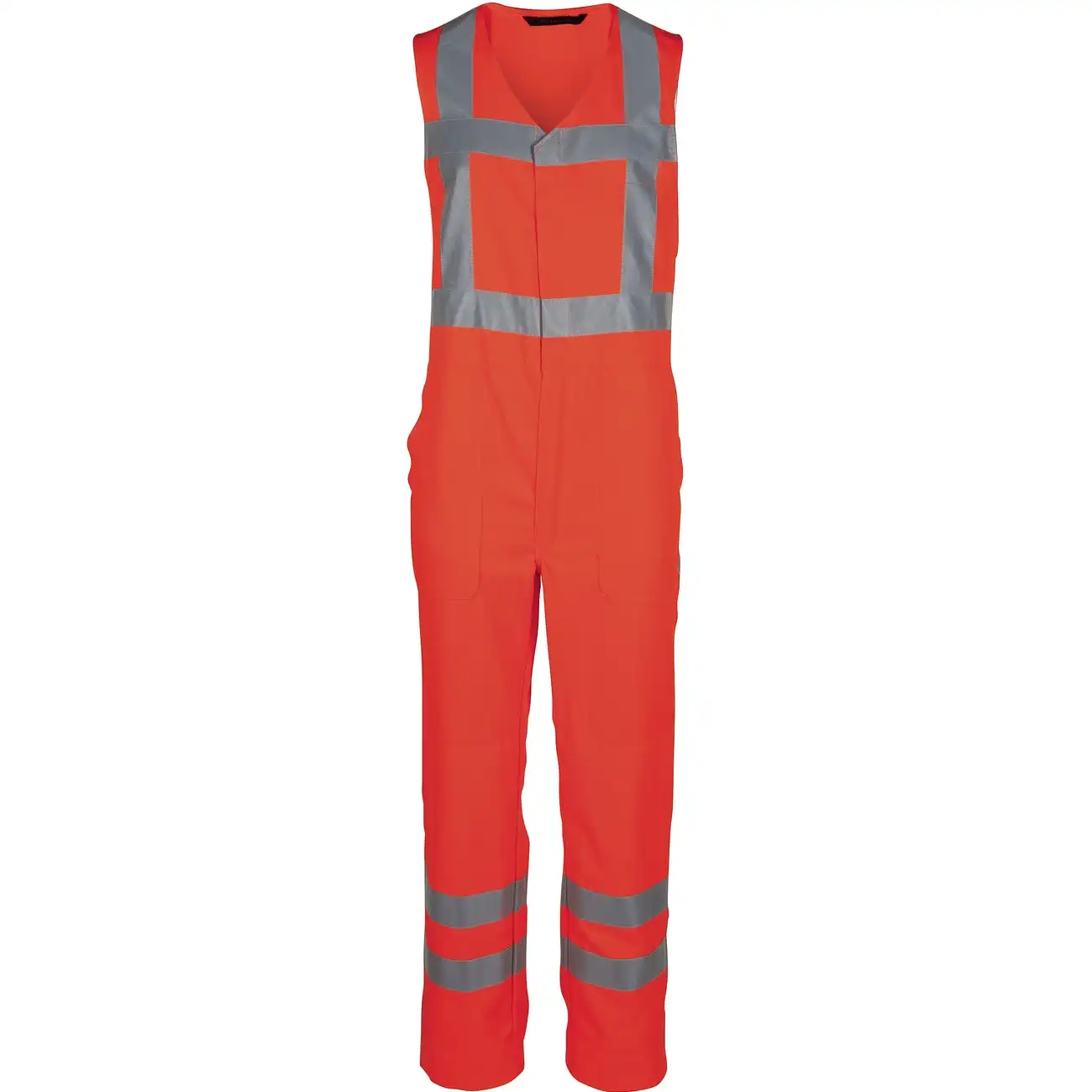 Warnschutz Handwerker-Latzhose "2683" High Visibility orange in 58 - Bild 1