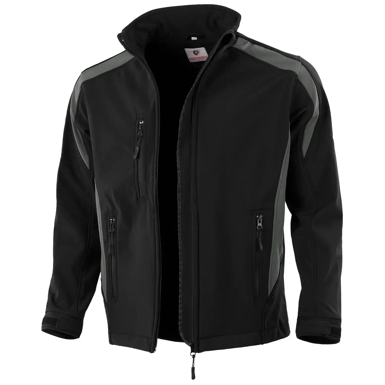 Softshelljacke "1020" in schwarz/grau, S - Bild 1