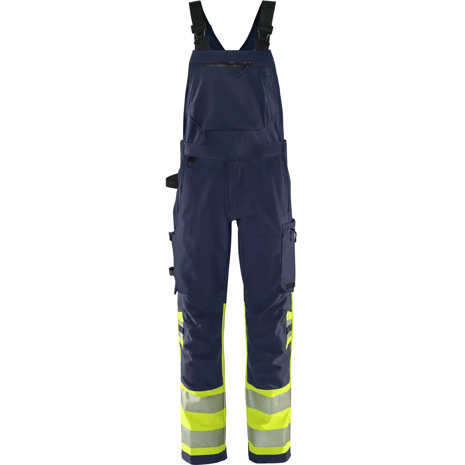 Warnschutz Stretch Latzhose "1032 GSTP" Green Stiby in gelb/marine, C44 - Thumbnail 1