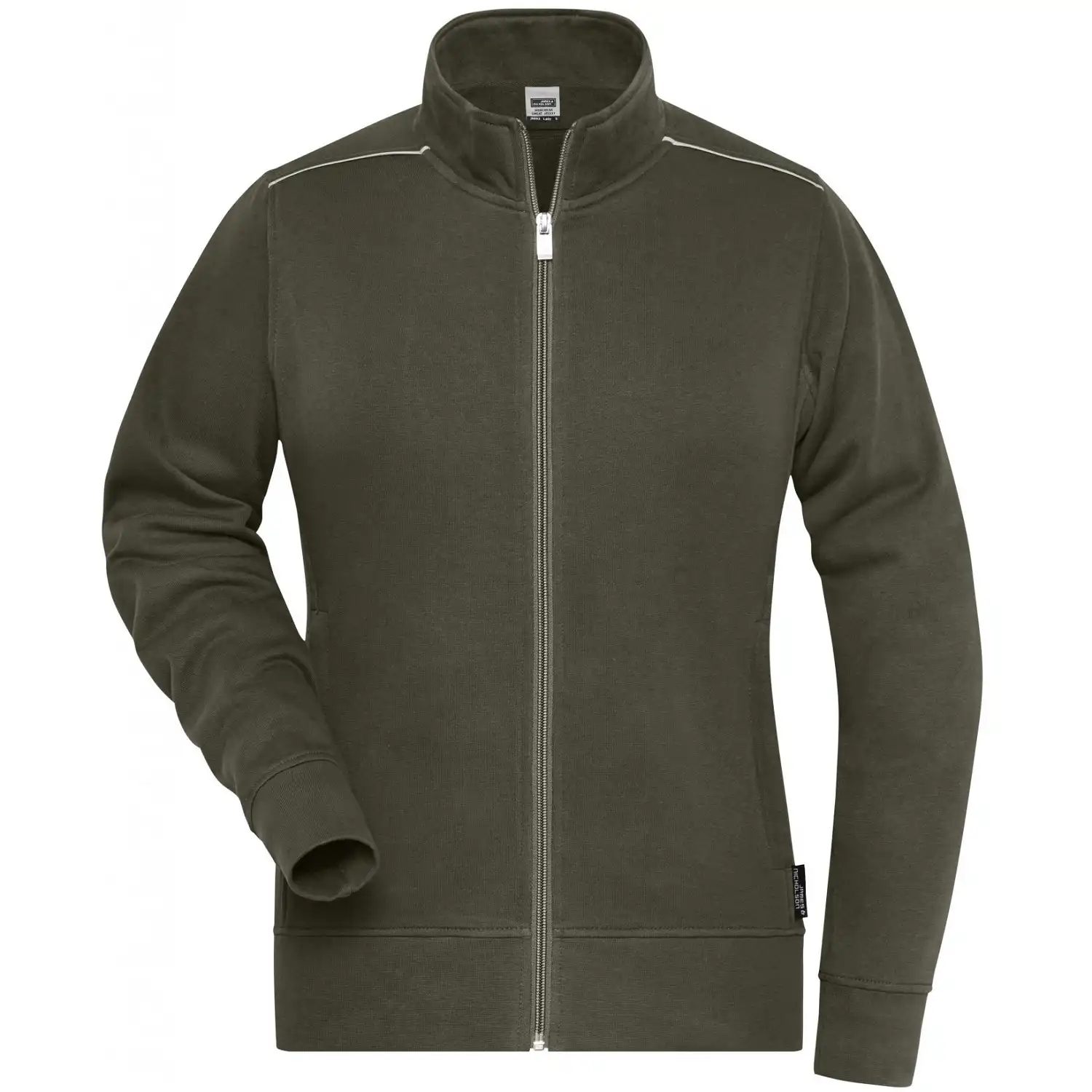 Damen Sweat-Jacke "JN893" in olive, 3XL - Bild 1