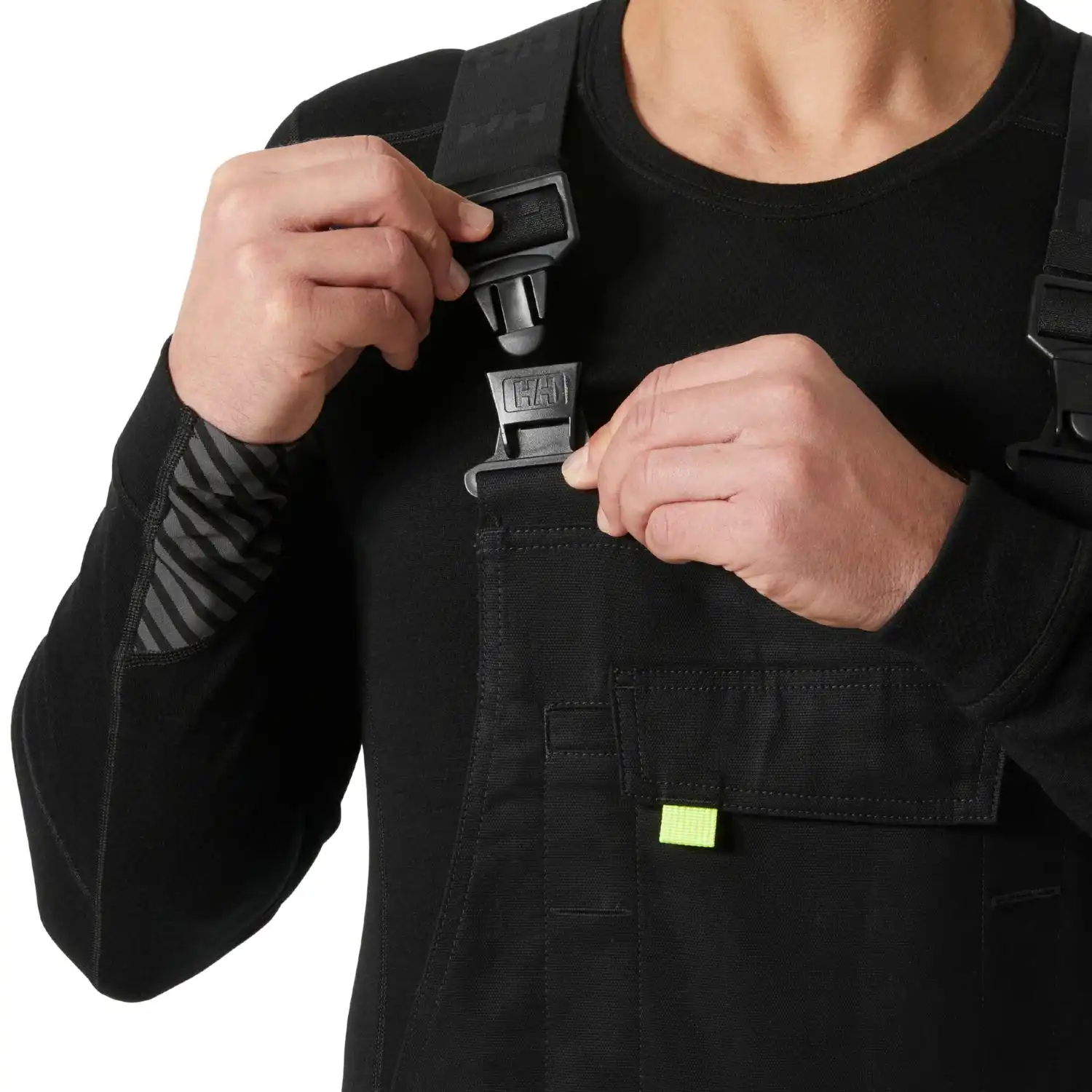 Stretch Latzhose "OXFORD 4X HH CONNECT™ BIB" in schwarz/dunkelgrau, C146 - Thumbnail 5