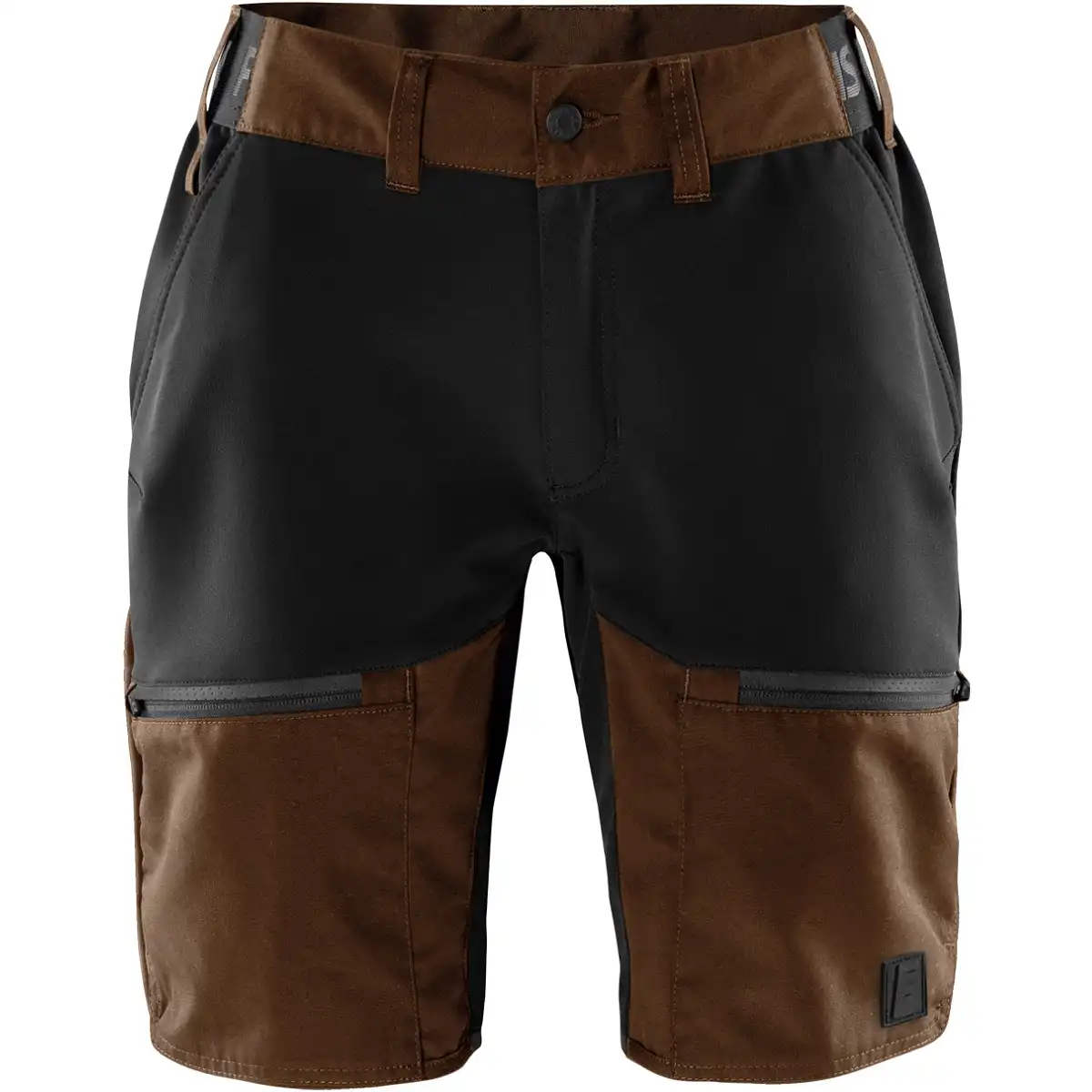 Damen Stretch Shorts "CARBON" Outdoor in rostrot/schwarz, XS - Thumbnail 1