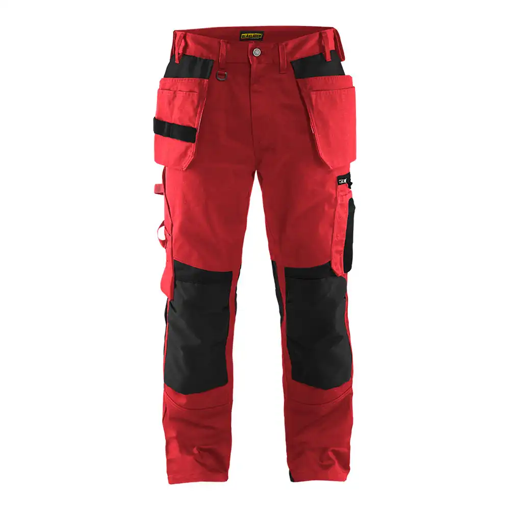 Handwerkerhose "1555" in rot/schwarz, C146 - Thumbnail 1
