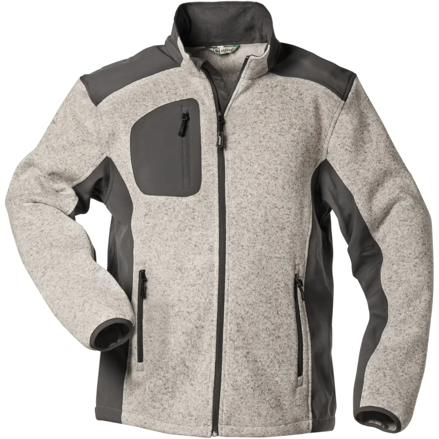 Strick-Fleecejacke 320g/m²  in hellgrau, L - Bild 1