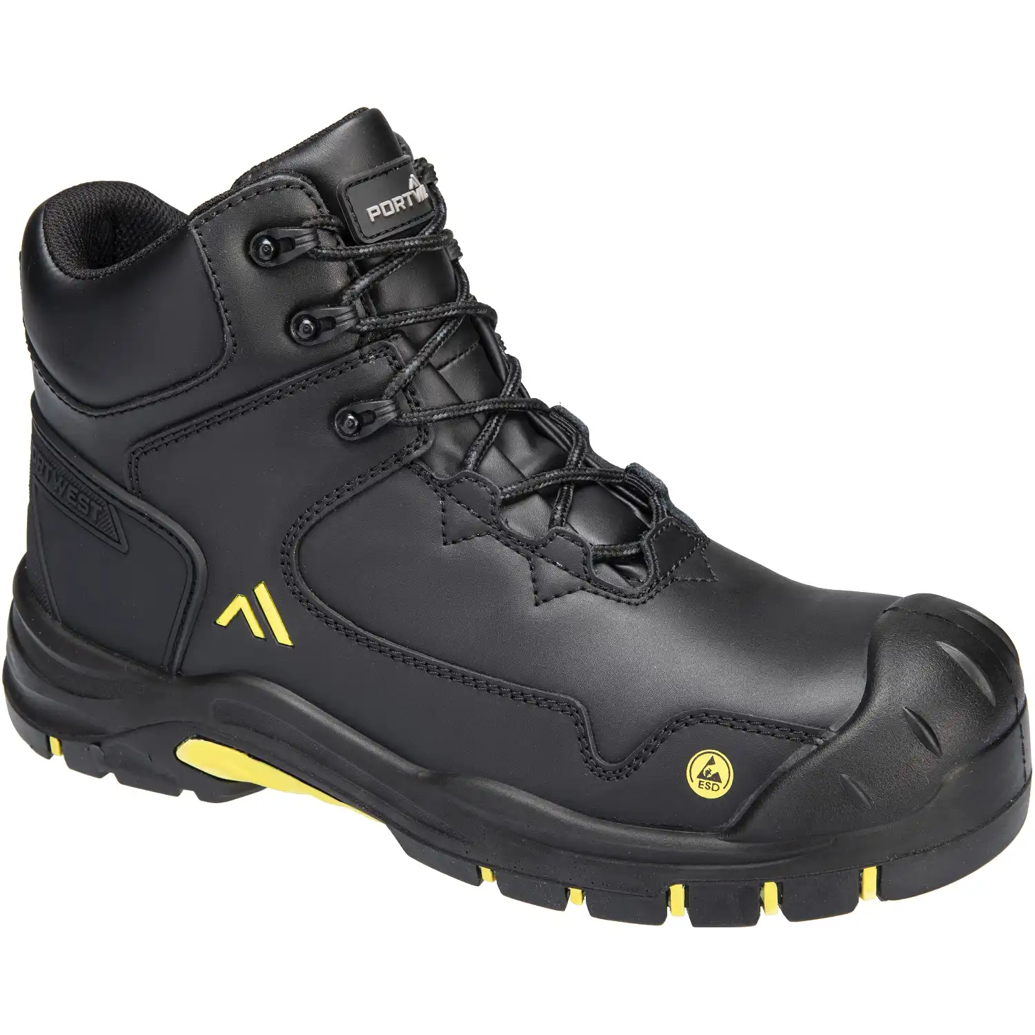 Sicherheitshochschuhe S3S "FC18" schwarz/gelb in 37 - Bild 1