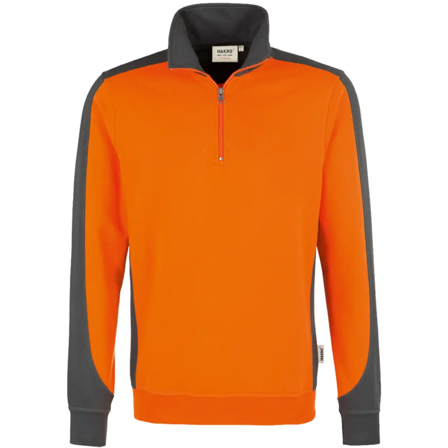 Zip-Sweatshirt Contrast "Performance" 476 in Orange, XS - Bild 1