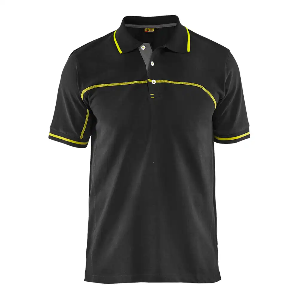 Polo-Shirt "3389" in schwarz/gelb, 3XL - Thumbnail 1