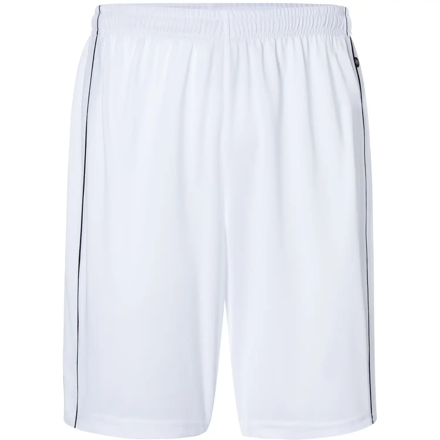 Basic Team Shorts "JN387" in white/black, L - Bild 1