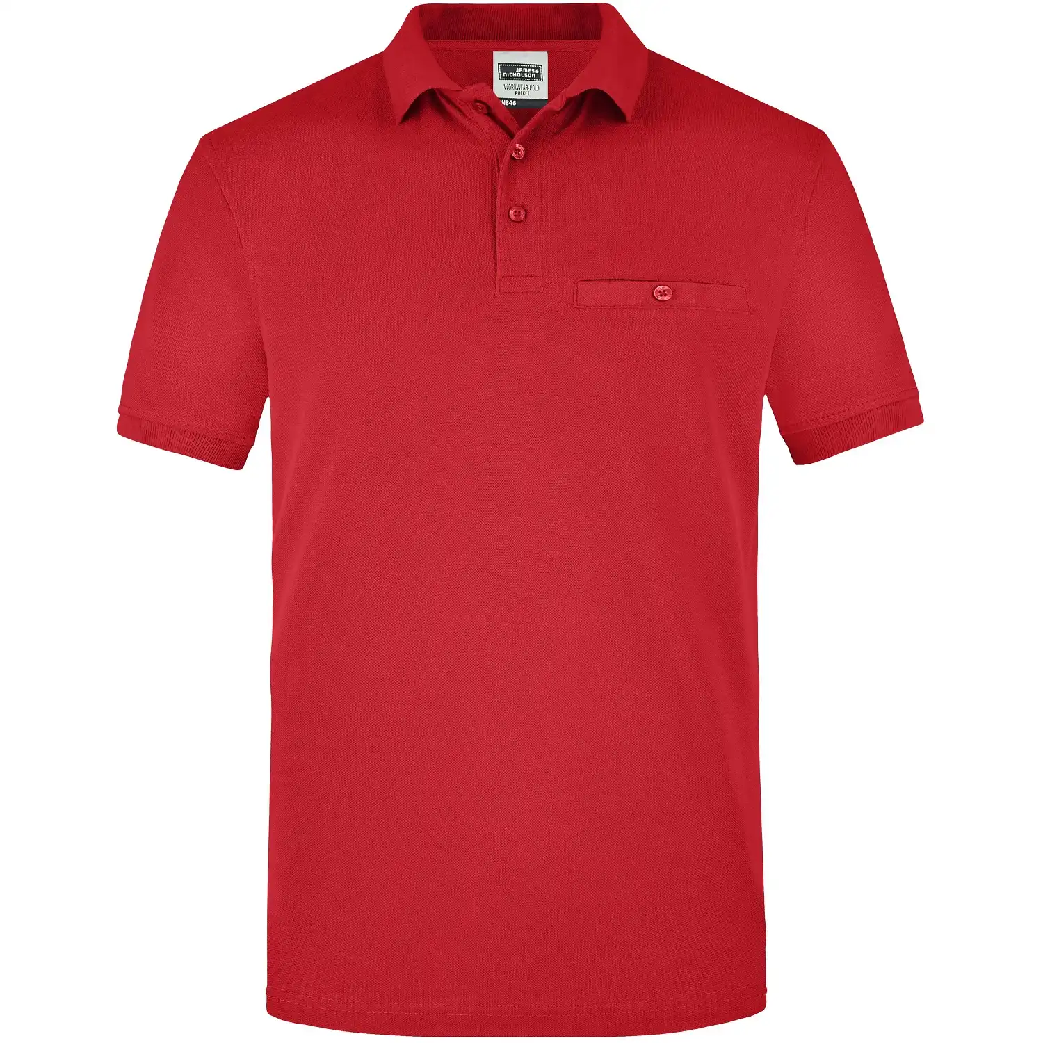 Pocket Polo-Shirt "JN846" in red, M - Bild 1