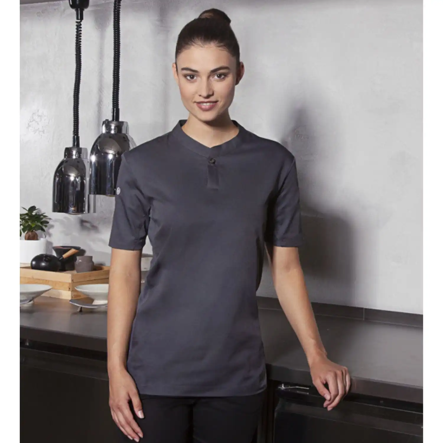 Damen T-Shirt Performance "TF 3" in anthrazit, S - Thumbnail 6