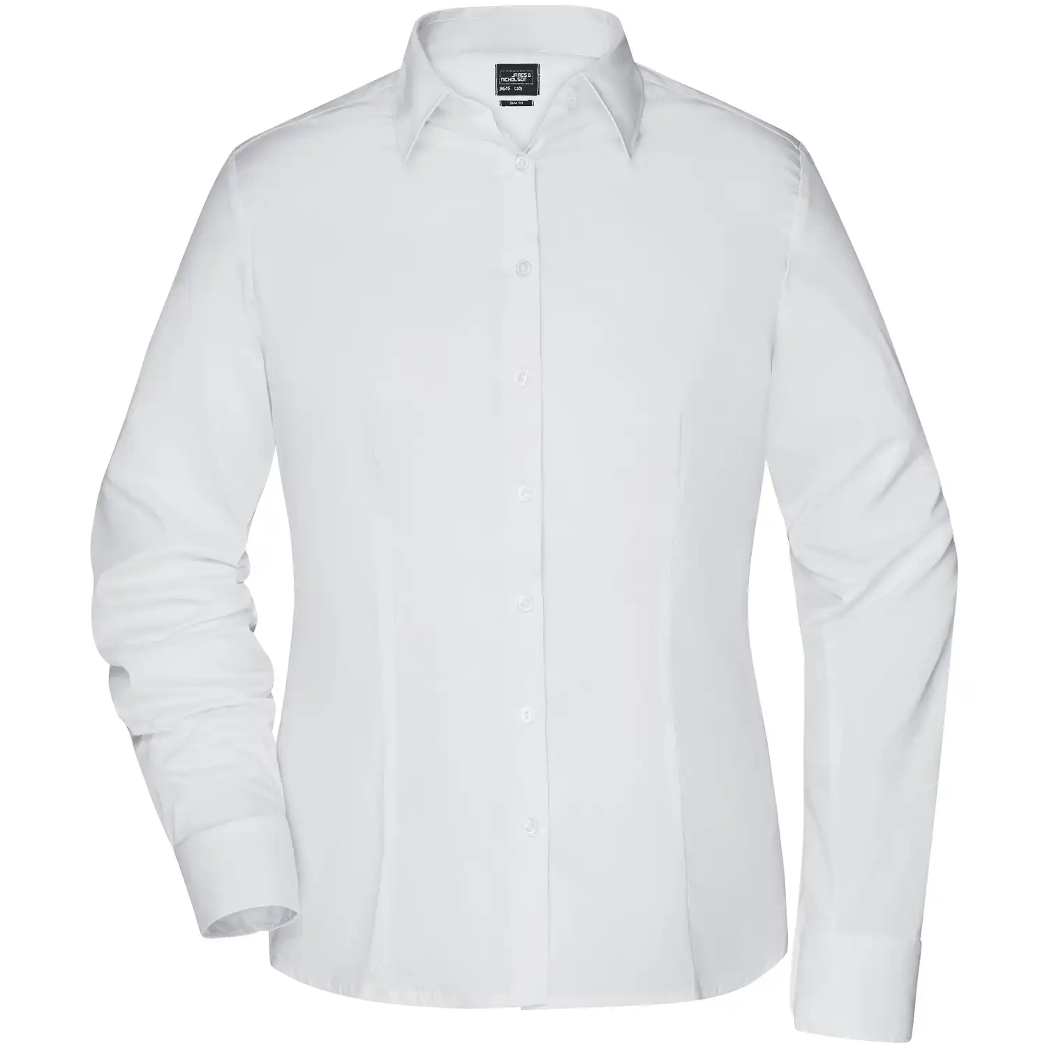 Damen Business Bluse "JN645" Slim Fit in white, L - Bild 1