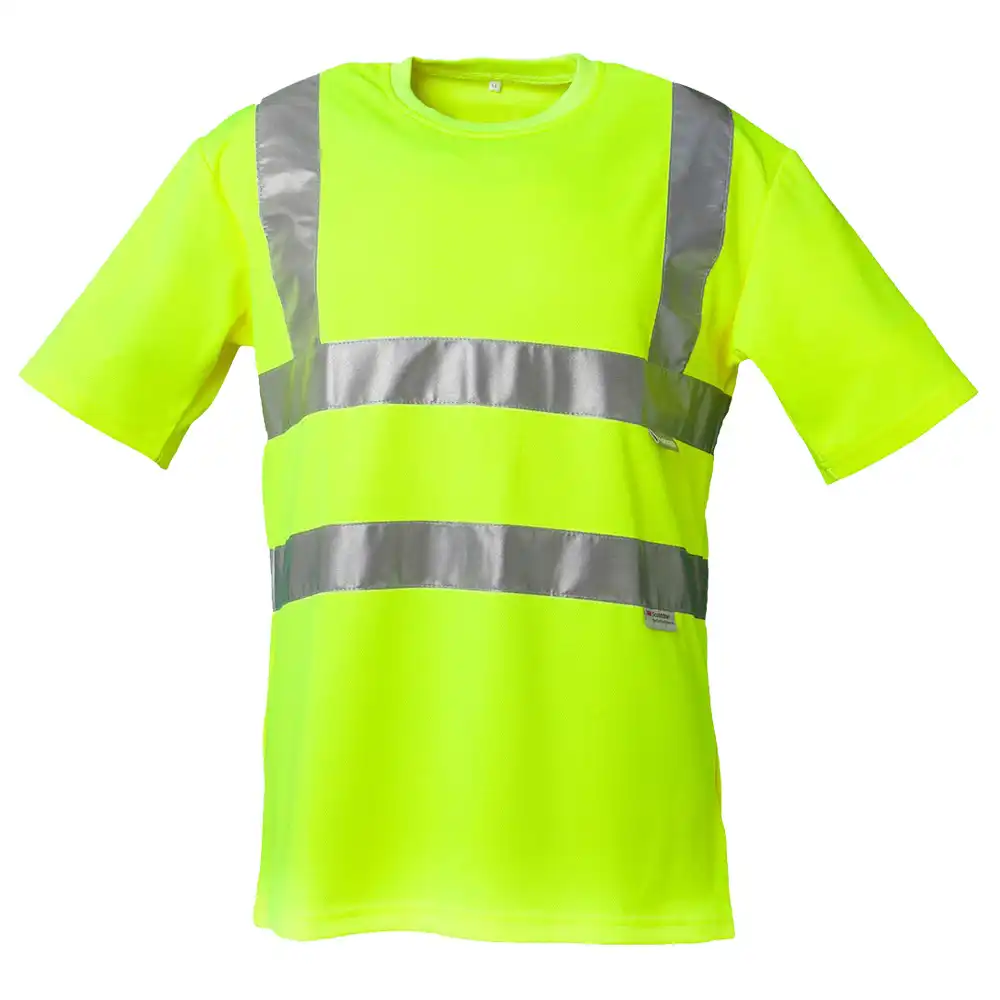 Warnschutz T-Shirt "UNI" in uni gelb, L - Bild 1
