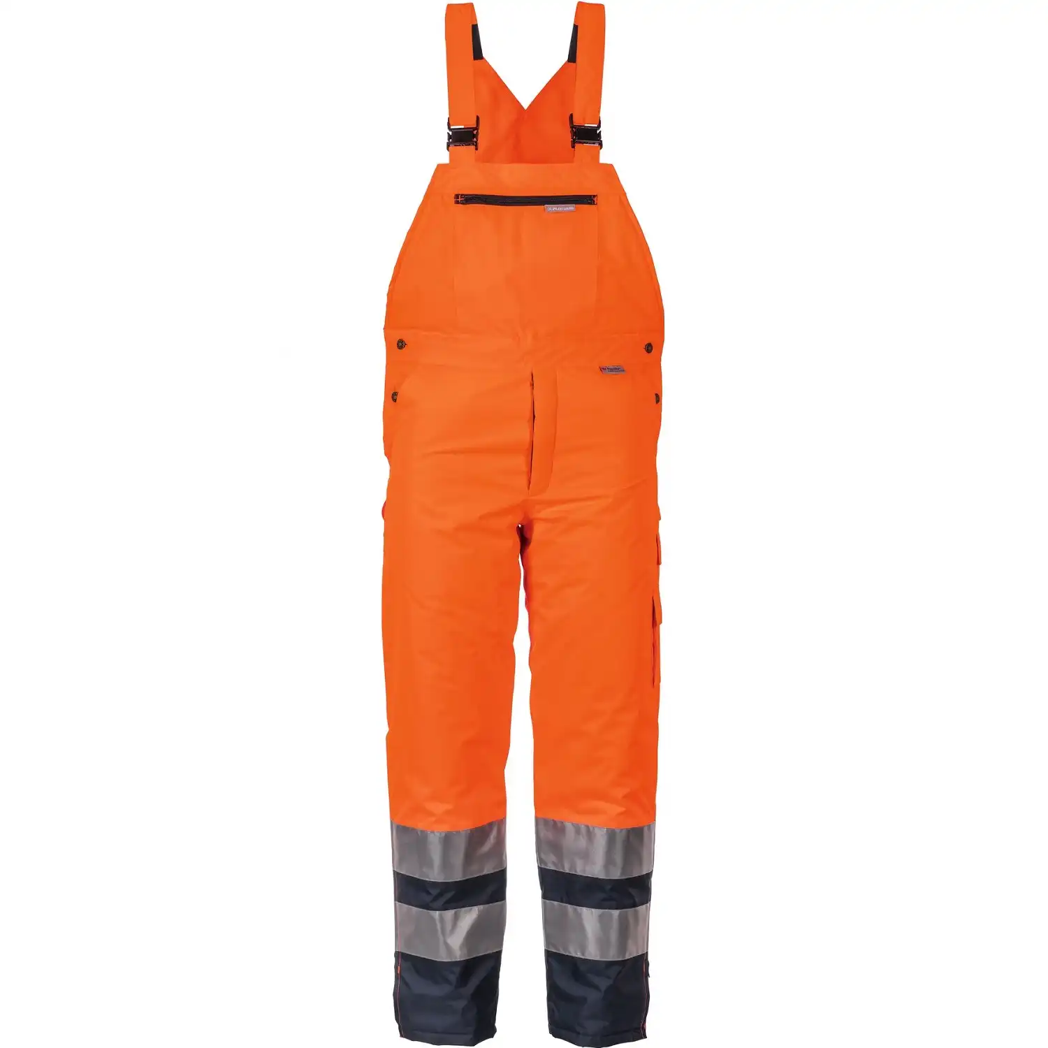 Warnschutz Winter-Latzhose "KONTRAST" in orange/marine, 4XL - Bild 1