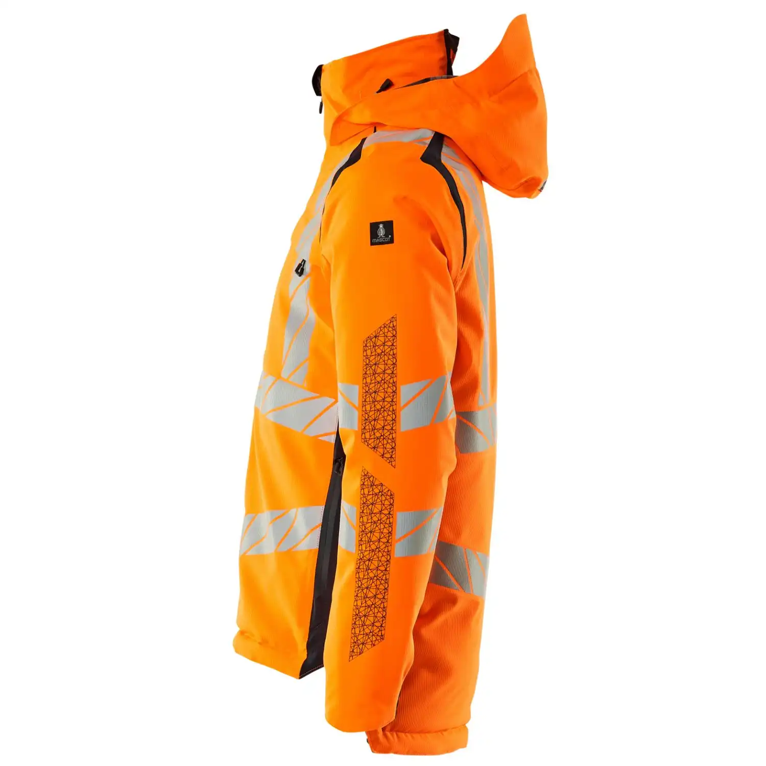 Warnschutz Winterjacke "ACCELERATE SAFE" in orange/schwarzblau, XXL - Thumbnail 3