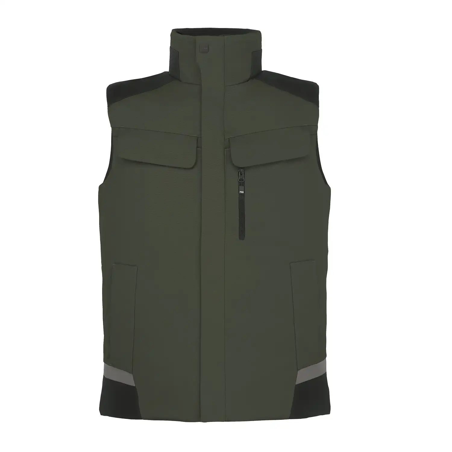 Softshell Arbeitsweste "HAUKE" in oliv/schwarz, L - Thumbnail 1