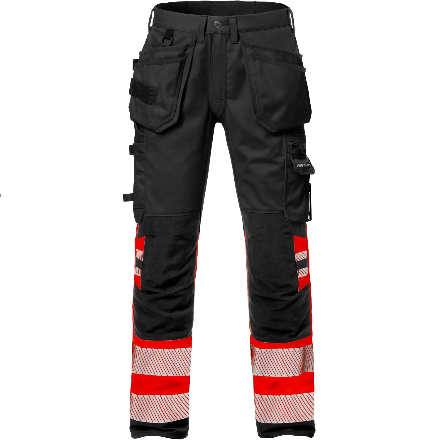 Warnschutz Stretch Handwerkerhose "2706 PLU" Stiby Kl. 1 in rot/schwarz, C54 - Thumbnail 1