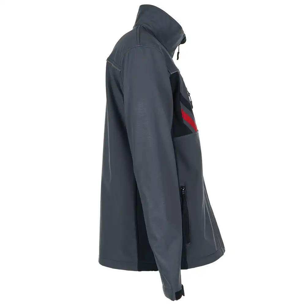 Softshelljacke "HIGHLINE" in schiefer/schwarz/rot, 4XL - Thumbnail 2