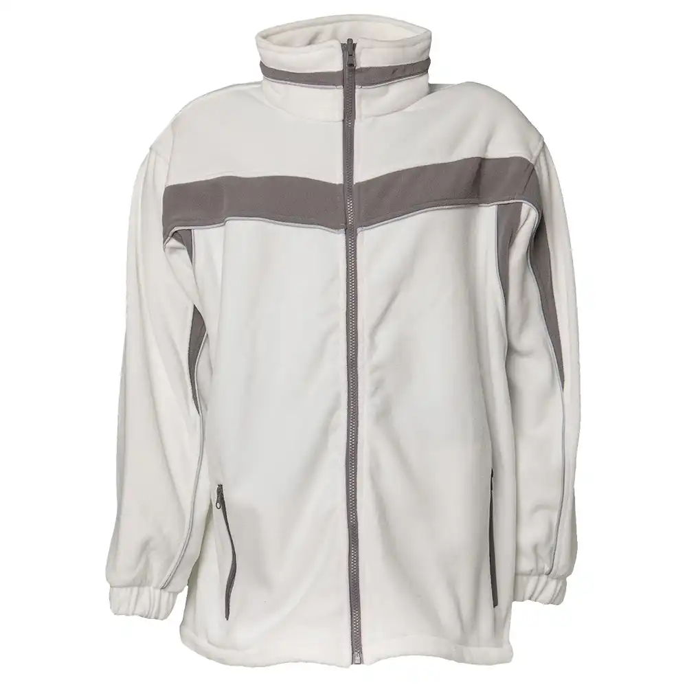 Fleecejacke "PLALINE" in weiß/zink, 4XL - Bild 1