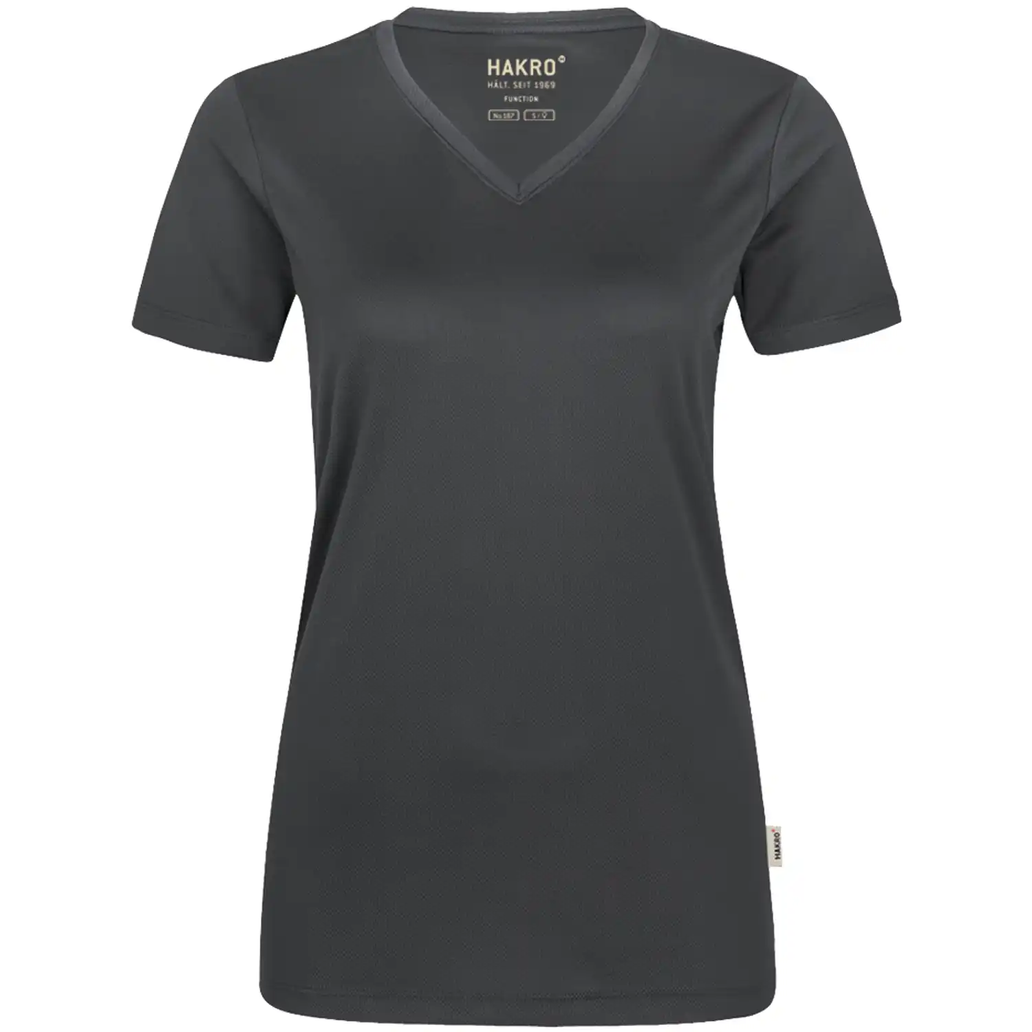 Damen V-Shirt "COOLMAX®" 187 in anthrazit, L - Bild 1