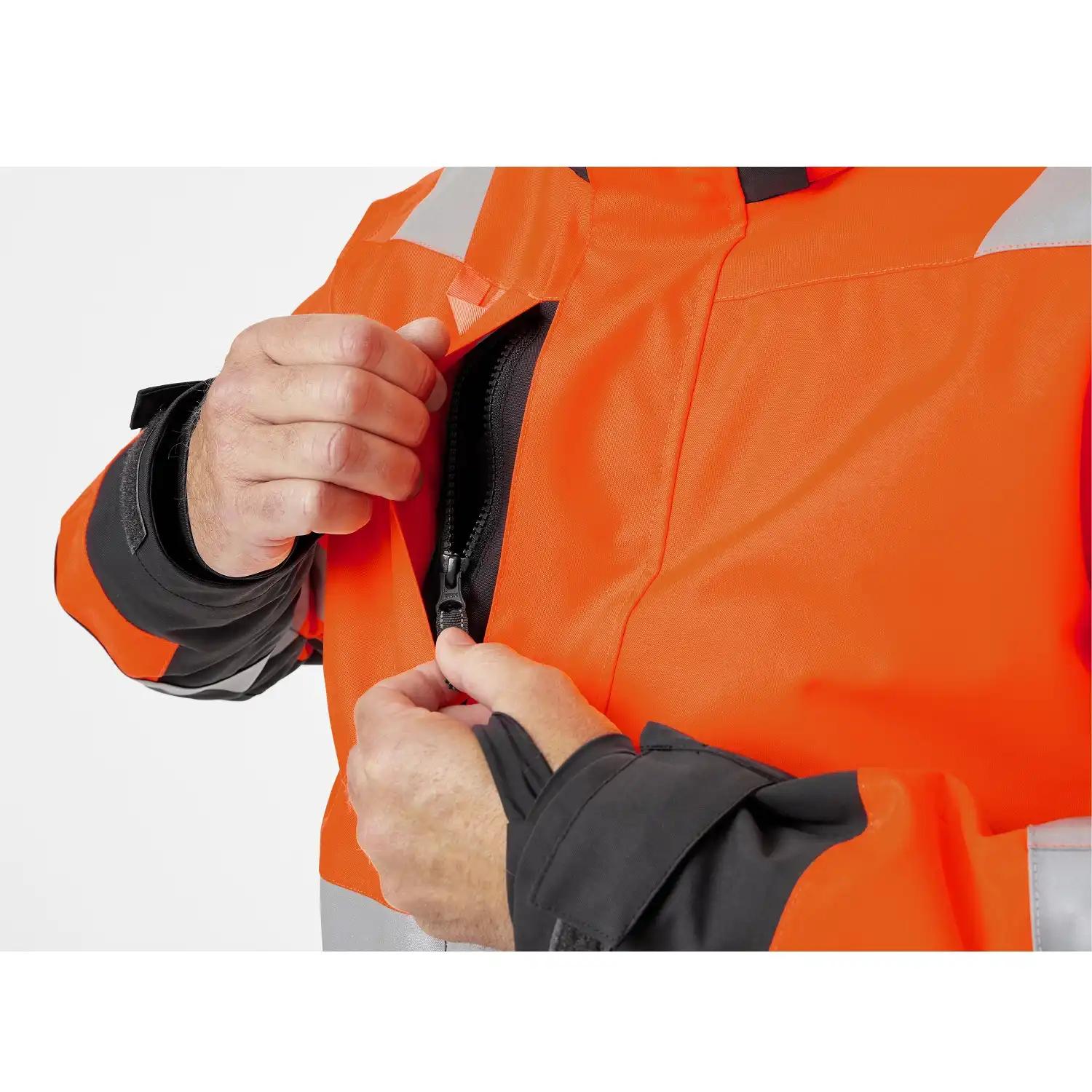 Warnschutz Winterjacke "ALNA 2.0" in orange/schwarz, XL - Thumbnail 5