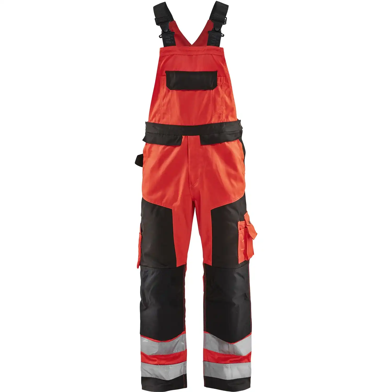 Warnschutz Latzhose "2660" in rot/schwarz, C144 - Thumbnail 1